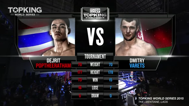 TK6 TOURNAMENT: Dejrit Poptheeratham (Thailand) vs Dmitry Varets (Belarus) (Full Fight HD)