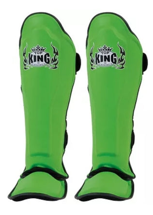 Top King Green "Pro" Shin Guards ***Full Leather***