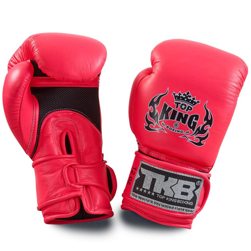 Top King Neon Pink "Double Lock" Boxing Gloves [Air Version]