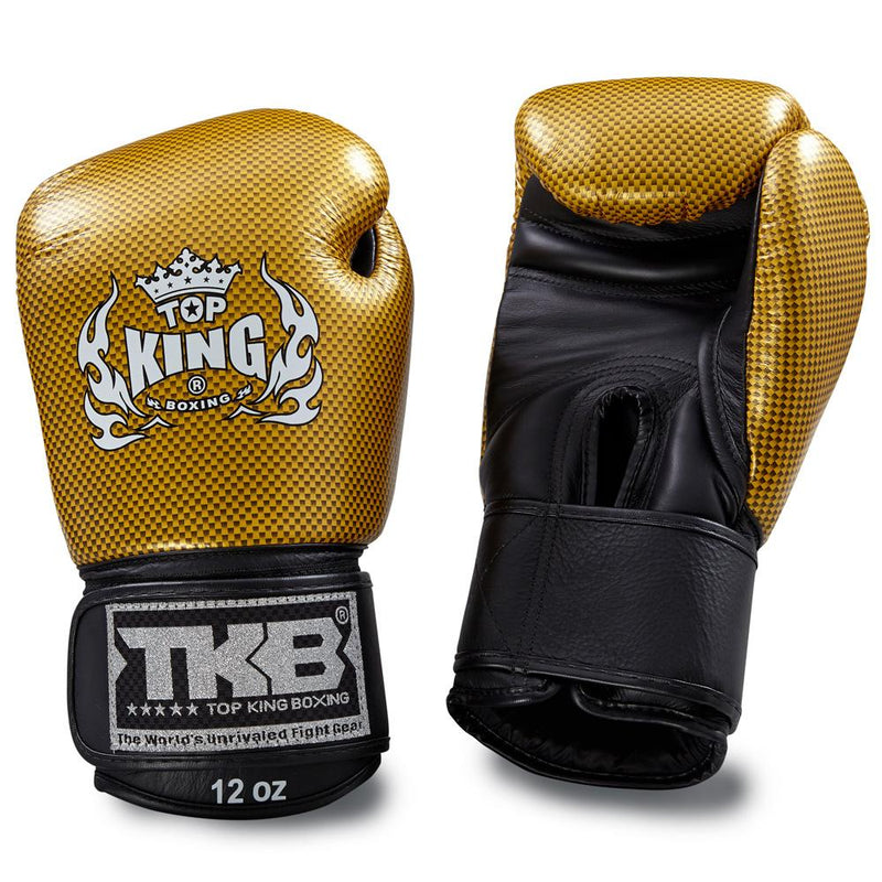 Top King Gold / Black "Empower" Boxing Gloves