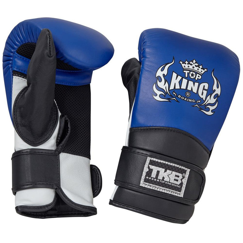 Top King Blue Triple Tone Bag Gloves with Closed Thumb