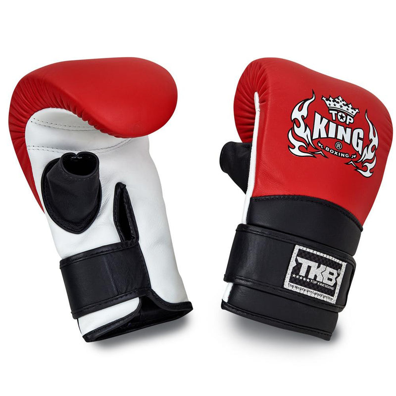 Top King Red Triple Tone Bag Gloves with Open Thumb