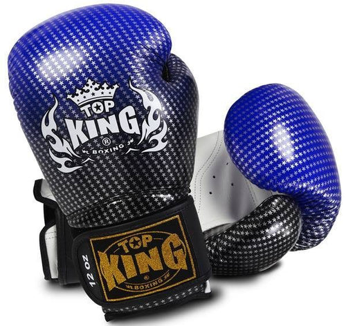 Boxing Gloves - Top King Blue "Super Star" Boxing Gloves