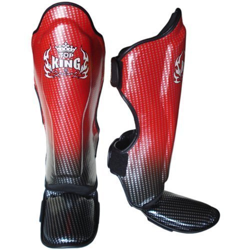 Top King Red "Super Star" Shin Guards
